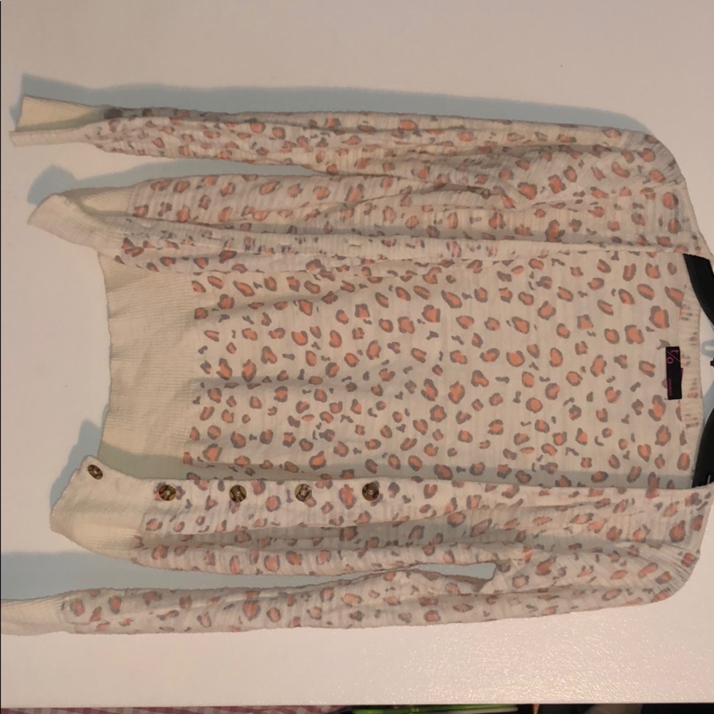 cropped open front sweater